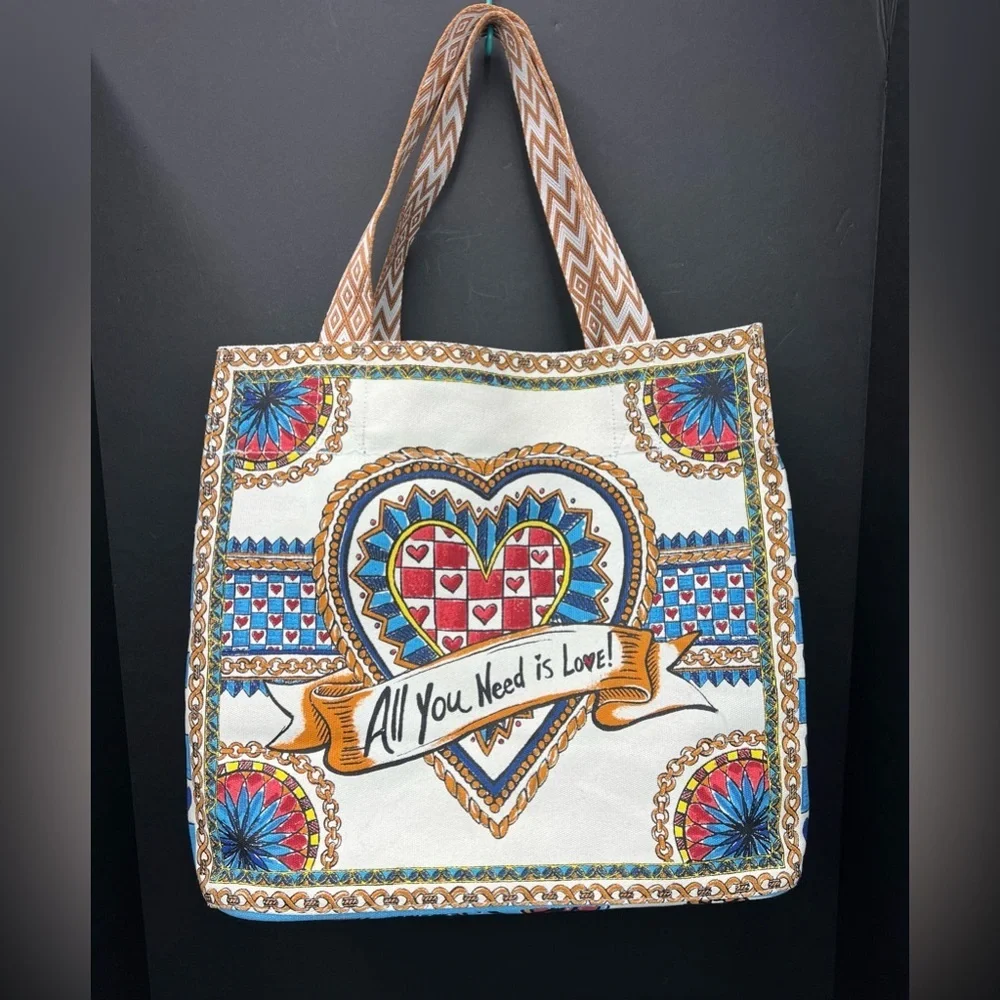 Brighton NWOT Limited Edition Believe In Love Canvas Tote Bag - Picture 1 of 15